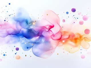 A vibrant blend of colors swirling together, creating a dreamy abstract composition.