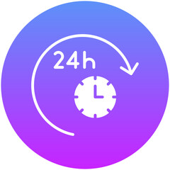 24 Hours Service Icon