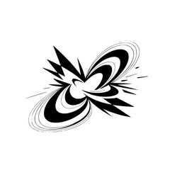Abstract Black & White Burst Design on Gradient Background