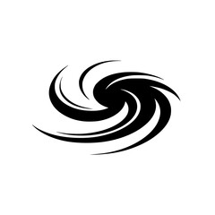 Naklejka premium Abstract Spiral Black Icon on White Background
