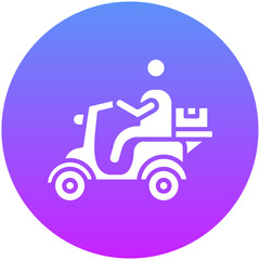 Delivery On Bike Icon