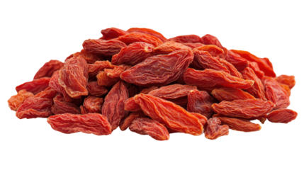 Isolated Pile of Dried Goji Berries