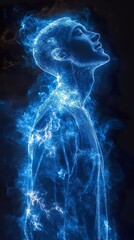 Abstract Blue Energy Spirit