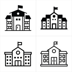 high school icon set
