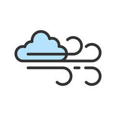 Wind icon vector image. Suitable for mobile apps, web apps and print media.