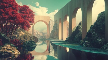 Serene Mountain Valley Landscape