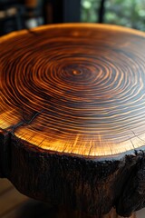 Rough organic tree ring texture with close-up of end grain.