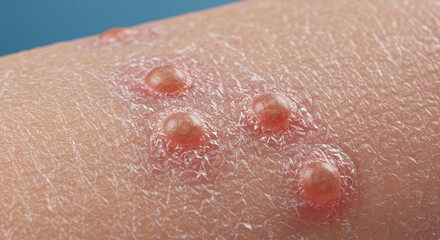 Fototapeta premium Close-up Detailed View of Plaque Psoriasis Skin Lesions