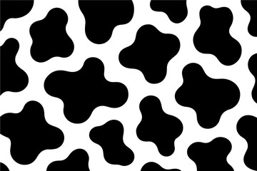 Abstract black cow pattern isolated