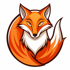 Obraz premium red fox vector illustration