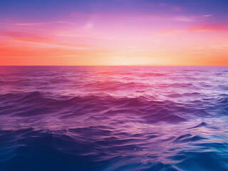 Obraz premium The sky displays a stunning gradient of orange to purple in a smooth horizontal flow