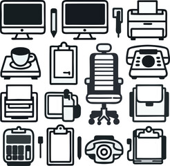 Minimalist Office Icon Set.eps