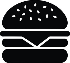 burger icon, isolated on white background