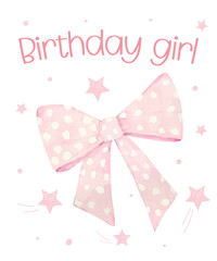 Birthday Girl, Girls Birthday coquette Shirt, Retrow Pink Bow Shirt, Retro Vibe, Birthday Party, Birthday Princess, Party Queen