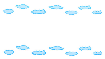 Clip art of blue cloud frame