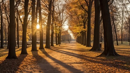 Fototapeta premium autumn bare trees