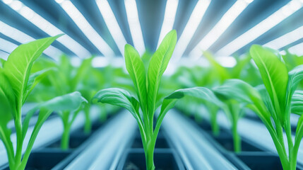 Obraz premium A vegetable factory empowered by technology