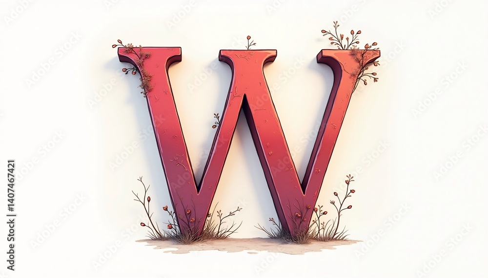 Poster Embellished Initial: A captivating visual of the letter 