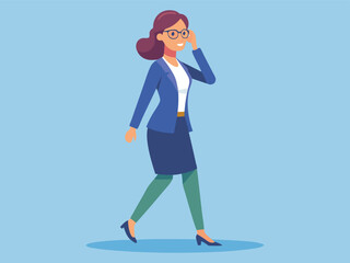  Successful Businesswoman Walking Confidently