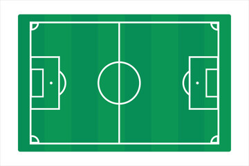 A green and white football field