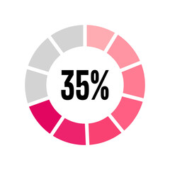 loading 35% con vector design isolated white background.