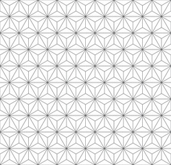 Japanese traditional seamless pattern with hexagon grid line for textile, card, poster, wallpaper, png with transparent background.