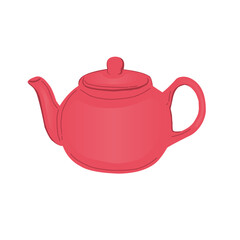 hand drawn vector illustration of teapot isolated on white background