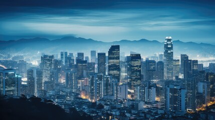 Obraz premium dusk blue background dark