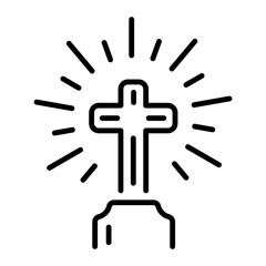 A line style icon showing resurrection light 