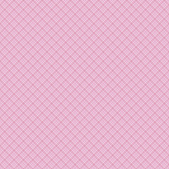 Pink plaid gingham, scottish tartan texture, grid graph paper with rhombus squares pattern, picnic napkin and curtain tablecloth, vector seamless geometric checkered fabric