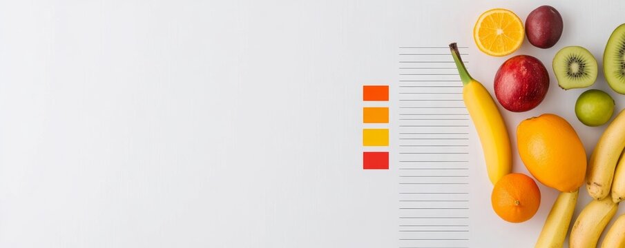 a weekly nutrition tracker, fitness log element, flat design, minimal color, isolated on white background