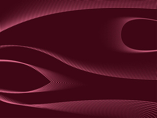 vector illustration created by many pink dots in dark pink background