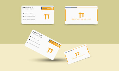 Clean professional business card template, visiting card, business card template.