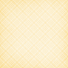 Yellow plaid gingham, scottish tartan texture, grid graph paper with rhombus squares pattern, picnic napkin and curtain tablecloth, vector seamless geometric checkered fabric