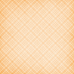 Orange plaid gingham, scottish tartan texture, grid graph paper with rhombus squares pattern, picnic napkin and curtain tablecloth, vector seamless geometric checkered fabric