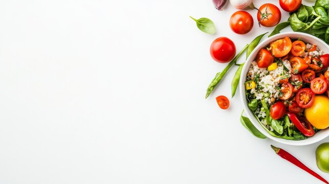 a personalized meal planner chart, editable nutrition log, bright clean style, isolated on white background - Powered by Adobe