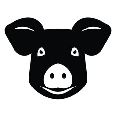 pig icon. Vector icon isolated on white background. vector illustration