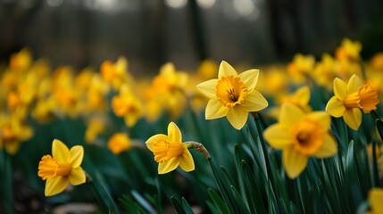 Obraz premium Spring Daffodils in Bloom