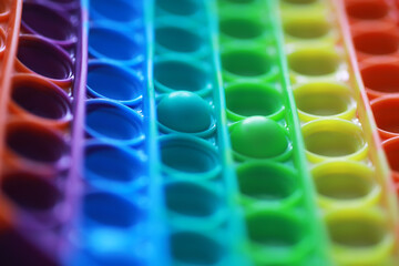 Colorful Rainbow Pop It Fidget Toy for Sensory Play and Stress Relief