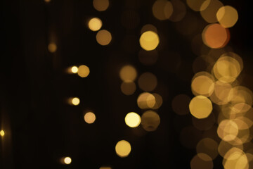 Abstract Golden Bokeh Lights Background - Warm Glow and Soft Light Effects for Festive Decor and Mood