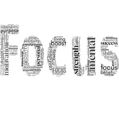Minimalist word cloud centered on "focus," featuring terms about clarity, attention, and productivity. Ideal for business, coaching, wellness, and motivational content