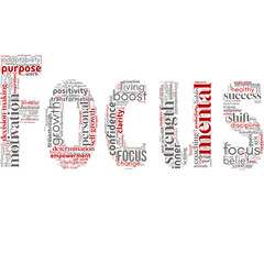 Minimalist word cloud centered on 