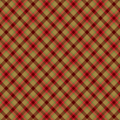 Pink and brown plaid gingham, scottish tartan texture, grid graph paper with rhombus squares pattern, picnic napkin and curtain tablecloth, vector seamless geometric checkered fabric