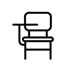 black and white chair icon