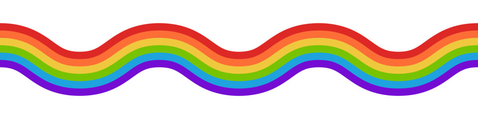 Pride flag waving ribbon LGBTQ rainbow background. Pride month celebration banner background with waving LGBT Pride flag. Vector illustration.