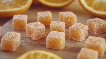 Orange Gummies Kitchen Wooden Board