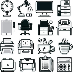 Minimal Office Icon Collection