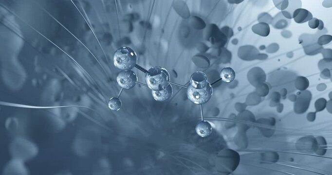 Looped video of Peracetic acid, peroxy acid, rotating molecular 3D ball-and-stick model