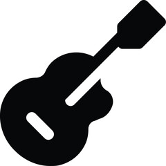 Electric and Acoustic Guitar Silhouette Set