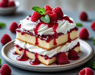 Cake with berries